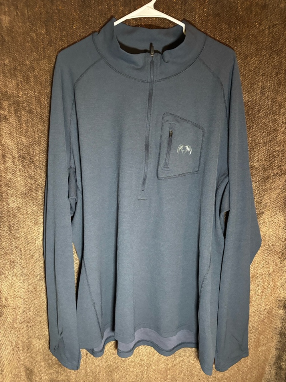 KUIU Logo Navy Merino Wool Base Layer - Picture 2 of 4